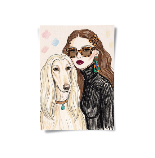 Afghan Hound Fashion - Poster