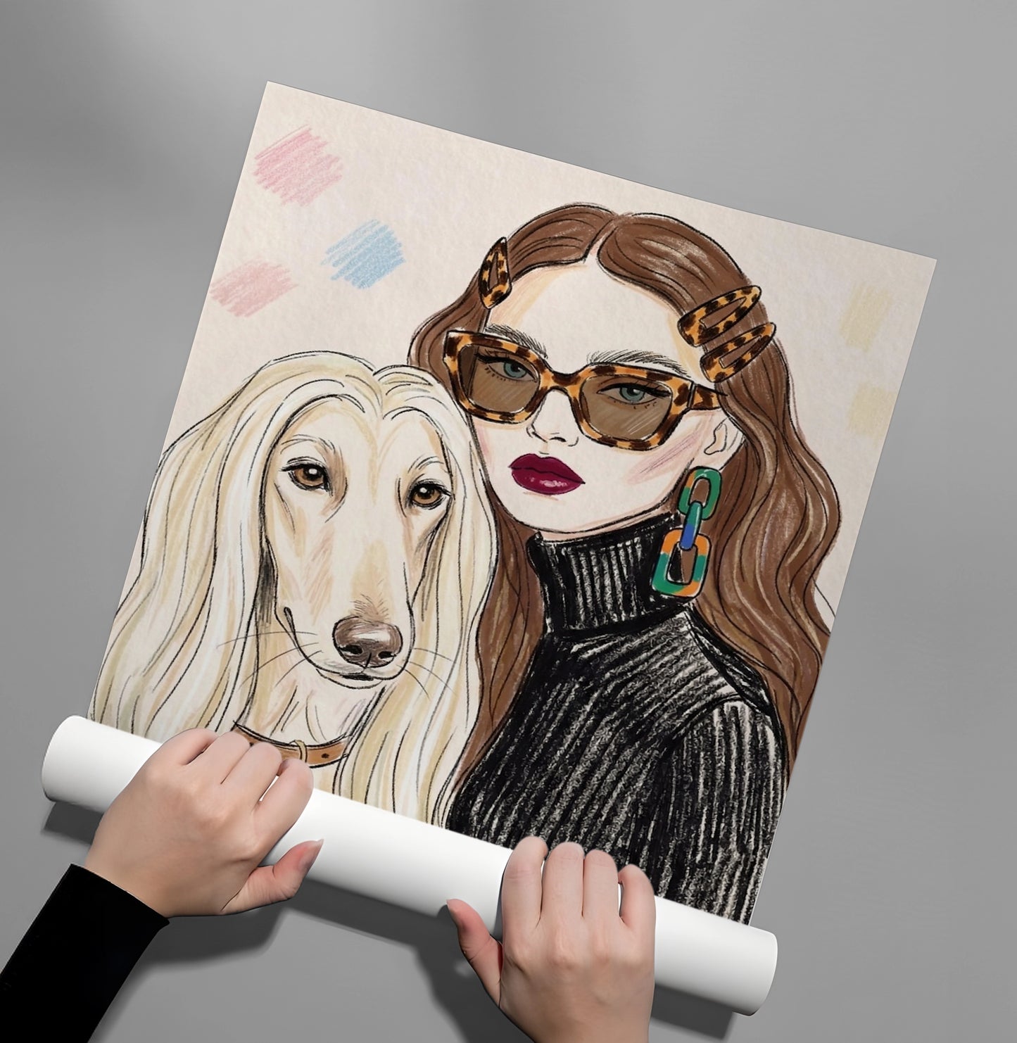 2Afghan Hound Fashion - Poster