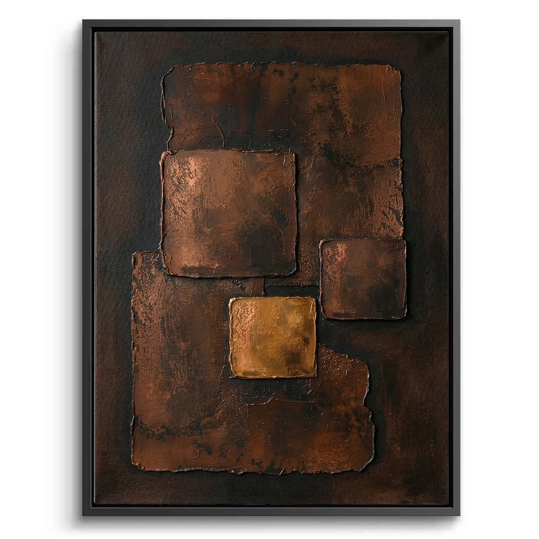 2Aged Earth wall art featuring textured earthy layers and muted tones, perfect for modern UAE home decor