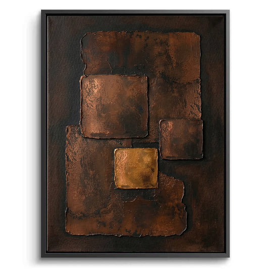 Aged Earth wall art featuring textured earthy layers and muted tones, perfect for modern UAE home decor