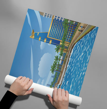 Al-Rahma Floating Mosque - Poster