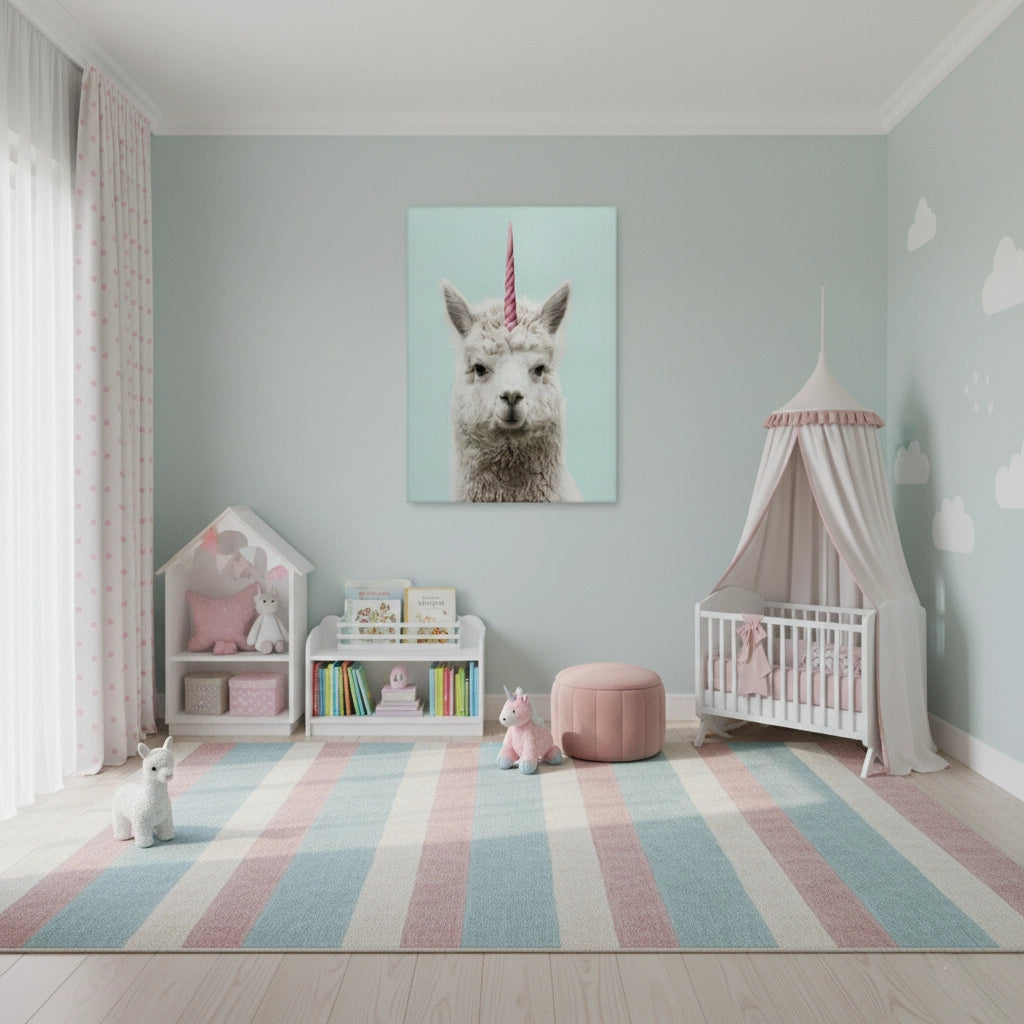 Alpaca Unicorn - Canvas - Jasmineart.ae