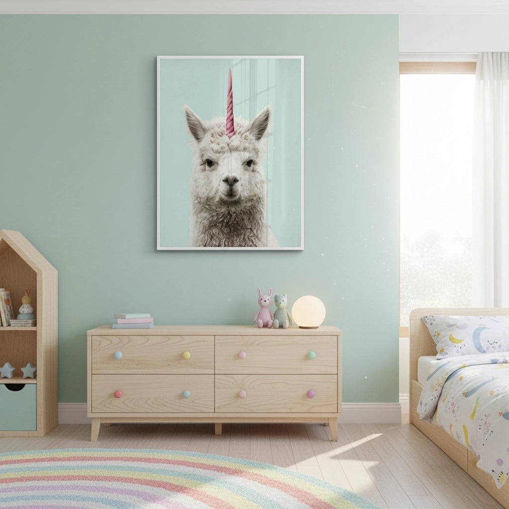 Alpaca Unicorn - Fine Art - Jasmineart.ae