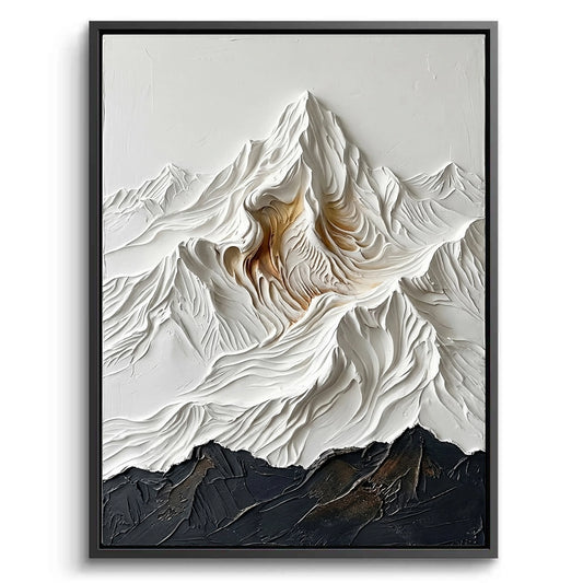 Alpine Impasto wall art featuring thick textured paint and soft alpine-inspired tones, perfect for modern UAE home decor