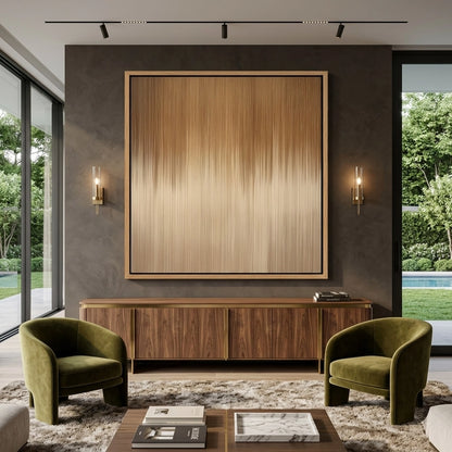 Luxury 'Amber Rainfall' crystal chandelier with cascading hand-blown glass drops, a stunning focal point for a Dubai penthouse.