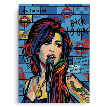 Amy Winehouse Pop Art  - Canvas