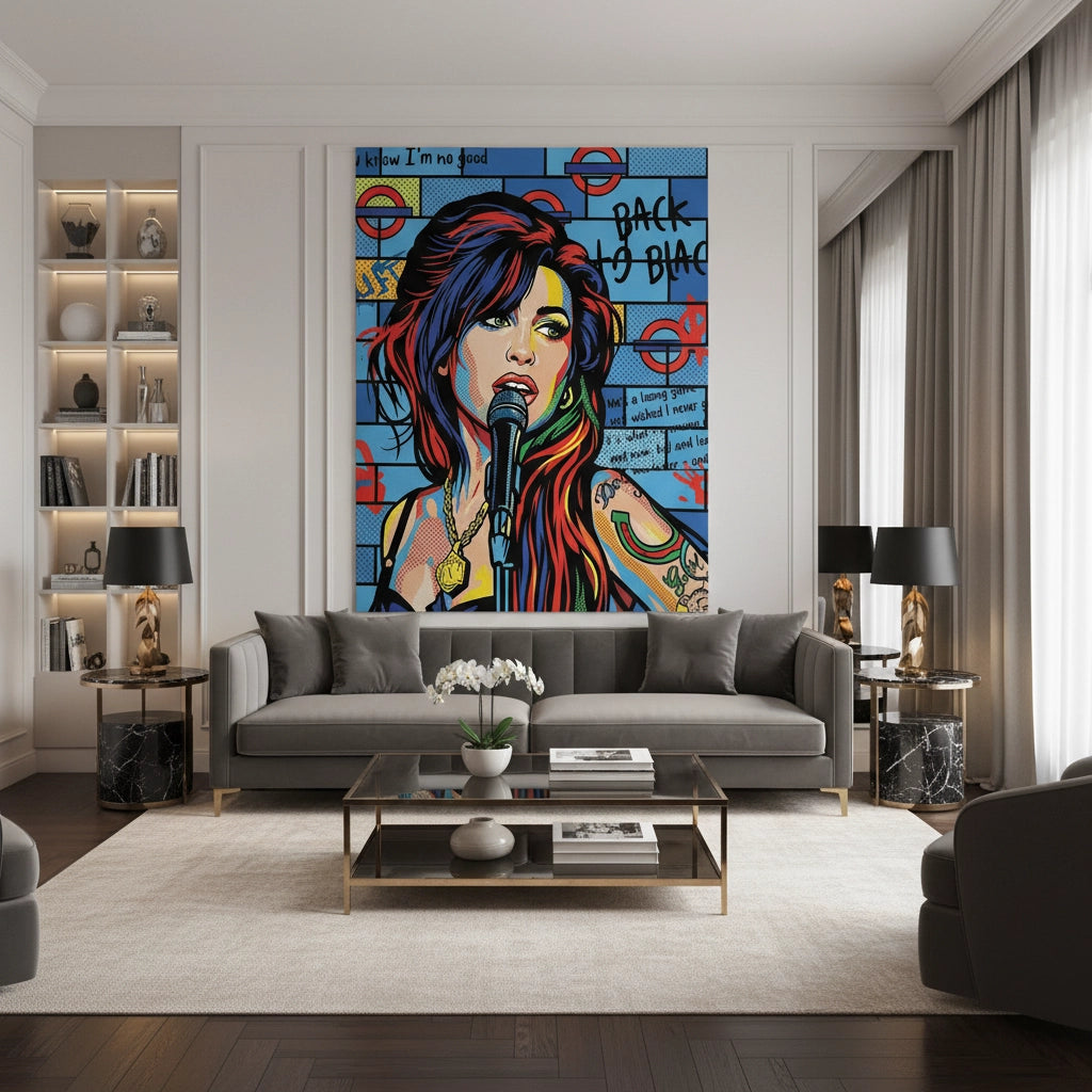 2Amy Winehouse Pop Art  - Canvas