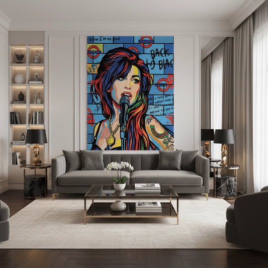 Amy Winehouse Pop Art  - Canvas