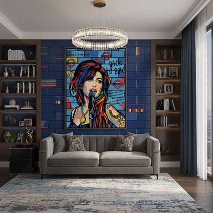 Amy Winehouse Pop Art  - Canvas