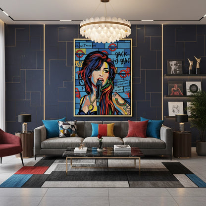 Amy Winehouse Pop Art  - Canvas