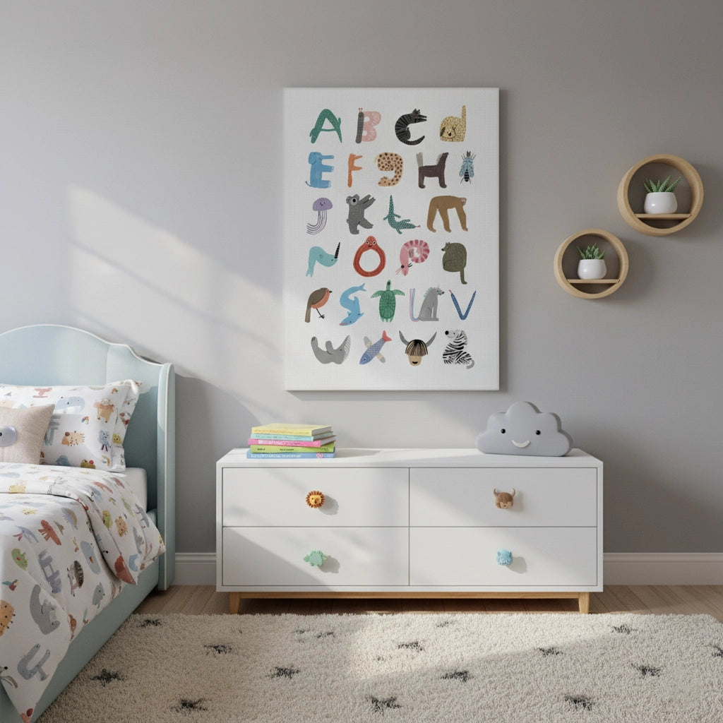 Animal Alphabet - Canvas - Jasmineart.ae