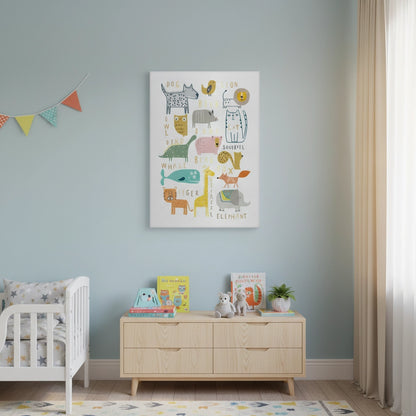 Animal Alphabet kids room - Canvas