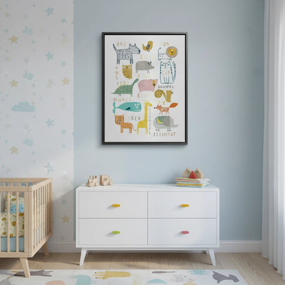 Animal Alphabet kids room - Canvas