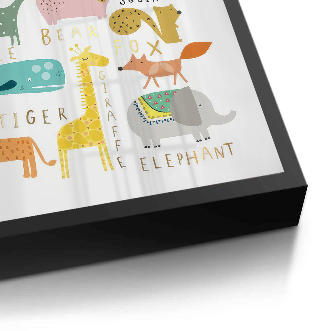 2Animal Alphabet kids room - Fine Art