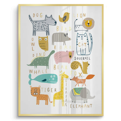 Animal Alphabet kids room - Fine Art