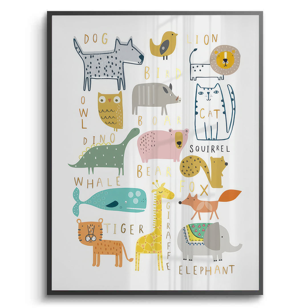 2Animal Alphabet kids room - Fine Art