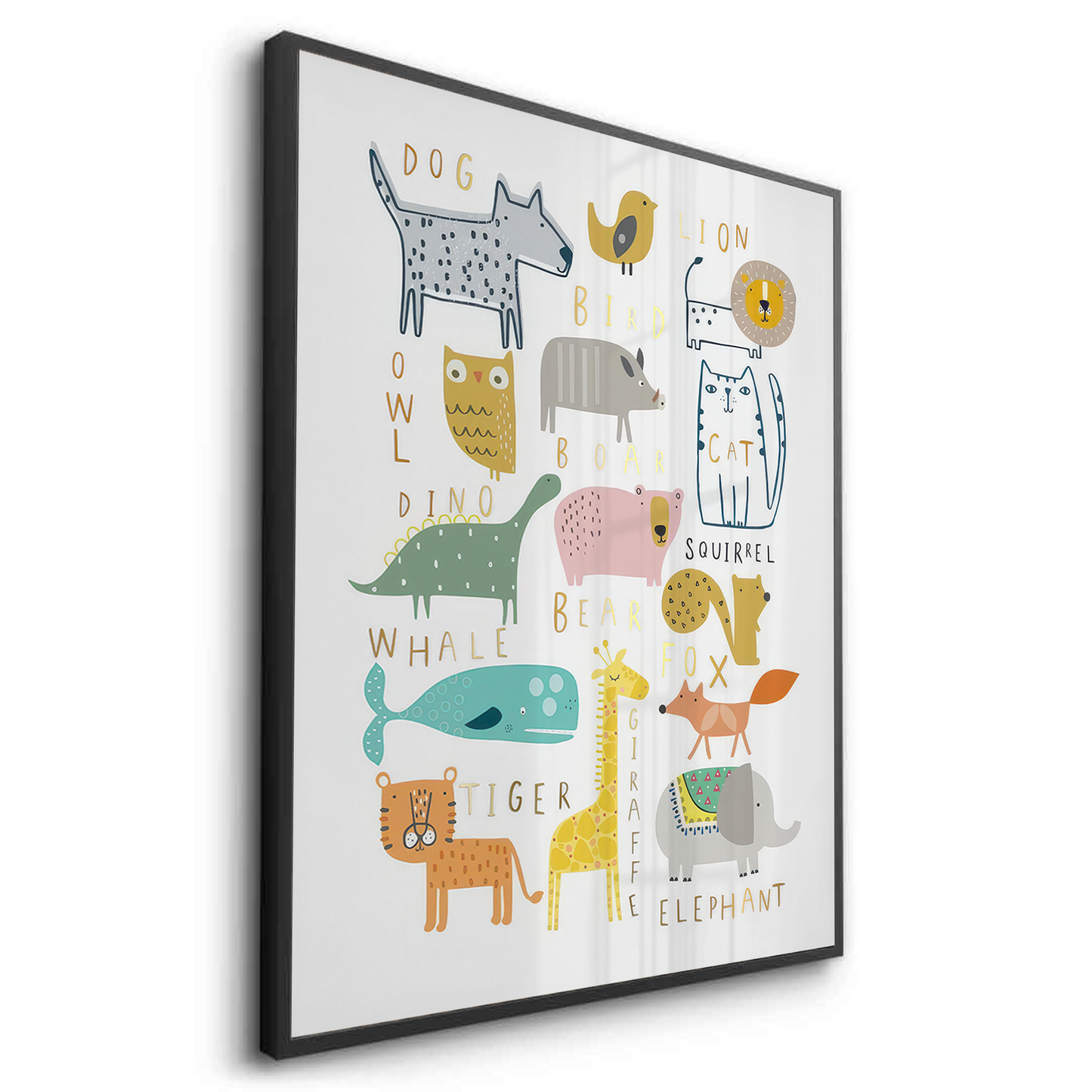 2Animal Alphabet kids room - Fine Art