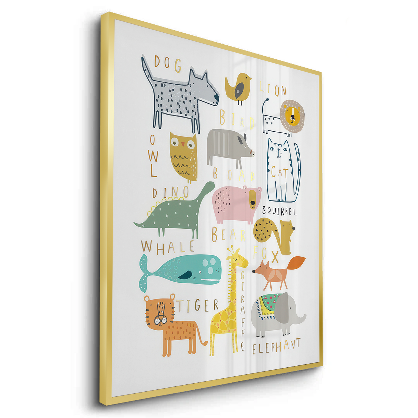 2Animal Alphabet kids room - Fine Art