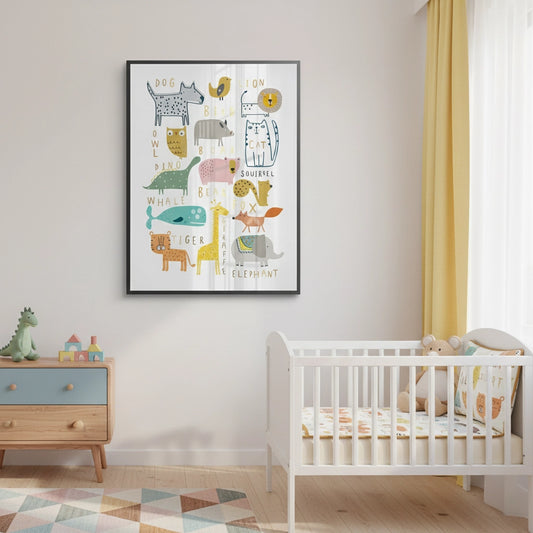 Animal Alphabet kids room - Fine Art