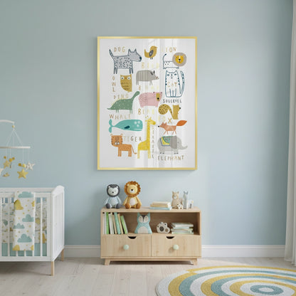 Animal Alphabet kids room - Fine Art