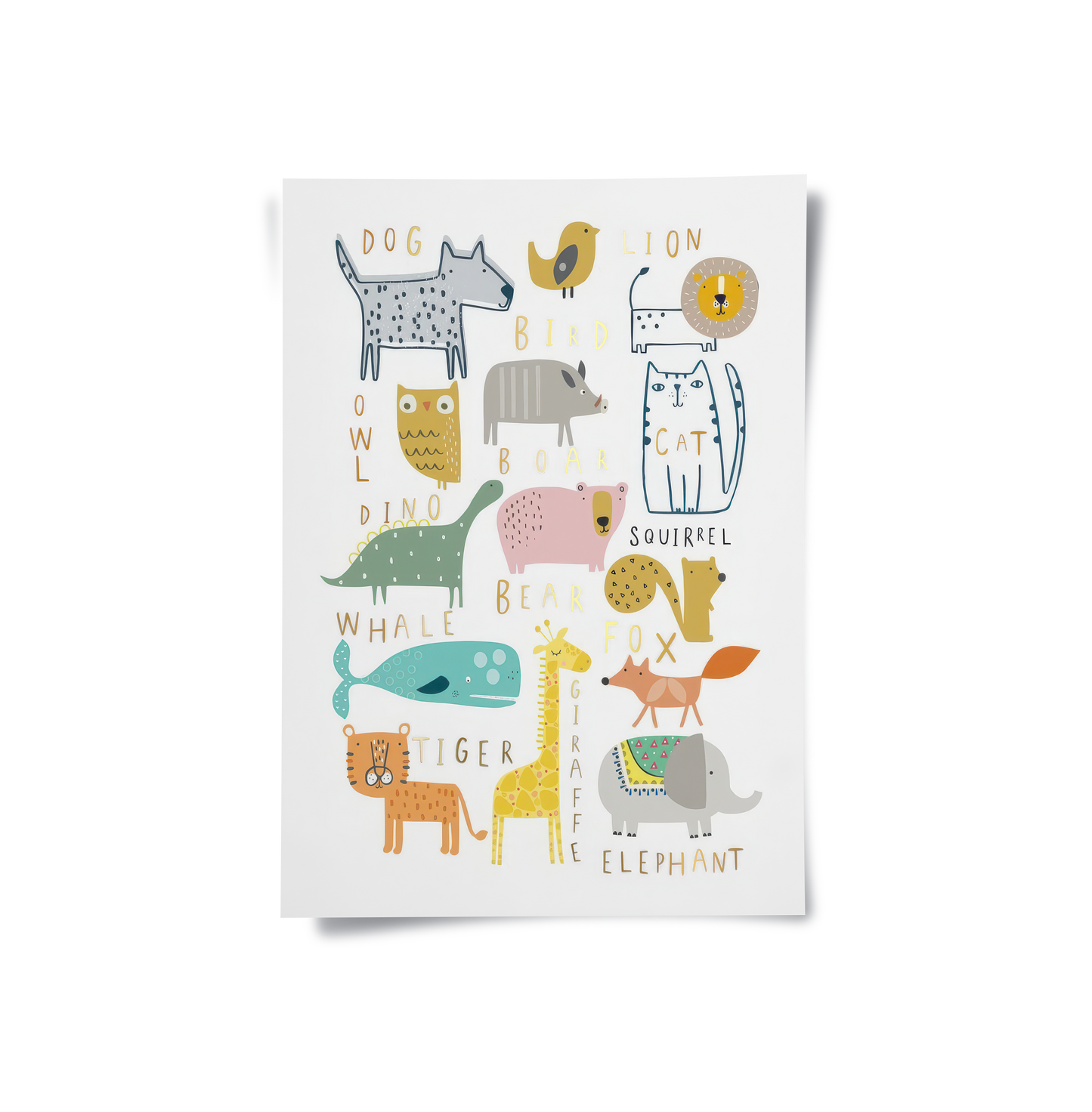 2Animal Alphabet kids room - Poster