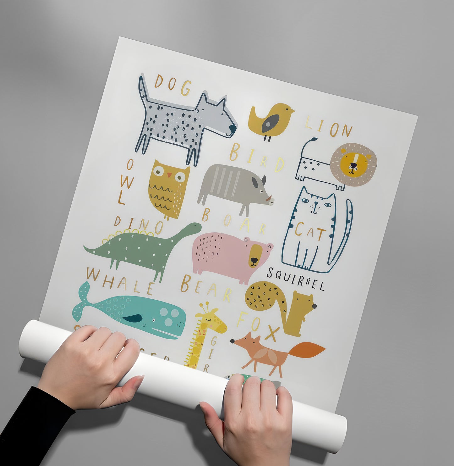 2Animal Alphabet kids room - Poster