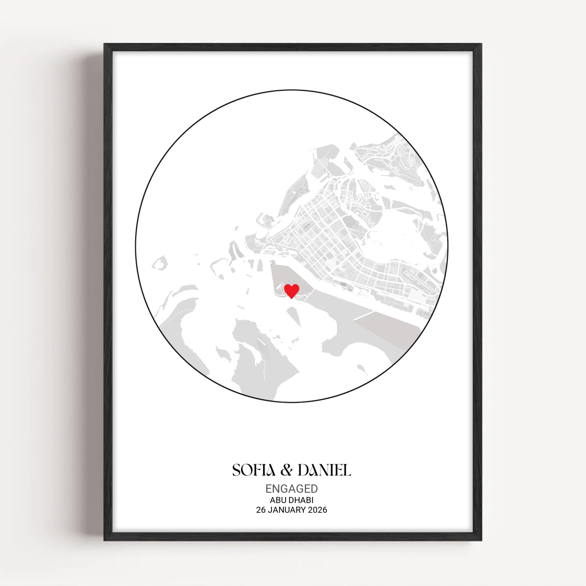 2Anniversary Circle Map Print