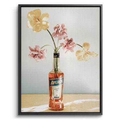 Aperol Bottle Flower Vase - Canvas