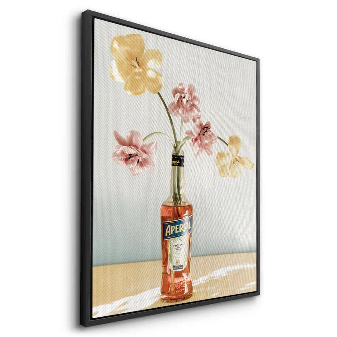 2Aperol Bottle Flower Vase - Canvas