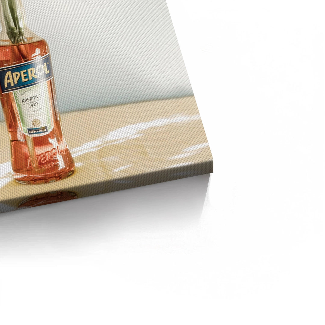2Aperol Bottle Flower Vase - Canvas