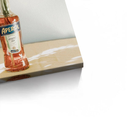 Aperol Bottle Flower Vase - Canvas