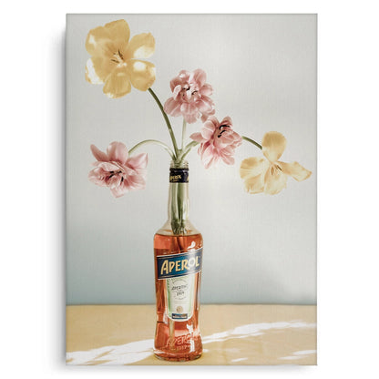 Aperol Bottle Flower Vase - Canvas