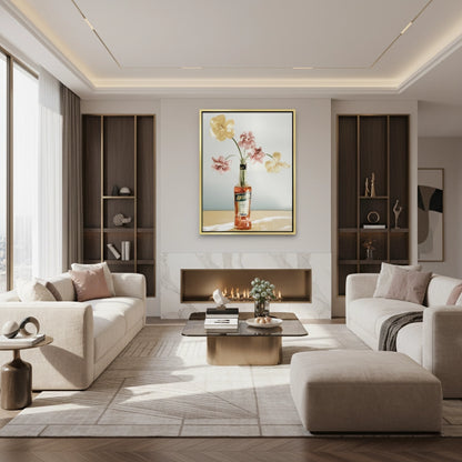 Aperol Bottle Flower Vase - Canvas