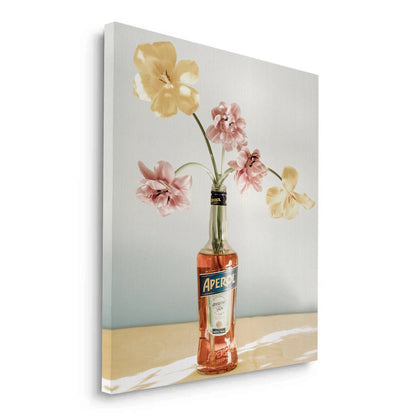 Aperol Bottle Flower Vase - Canvas