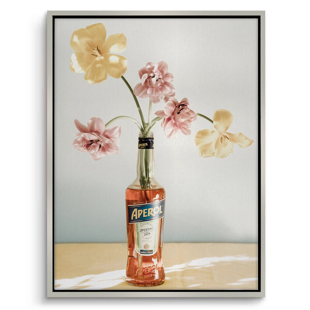 2Aperol Bottle Flower Vase - Canvas