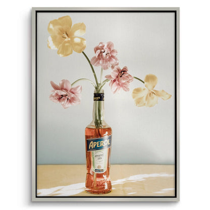 Aperol Bottle Flower Vase - Canvas