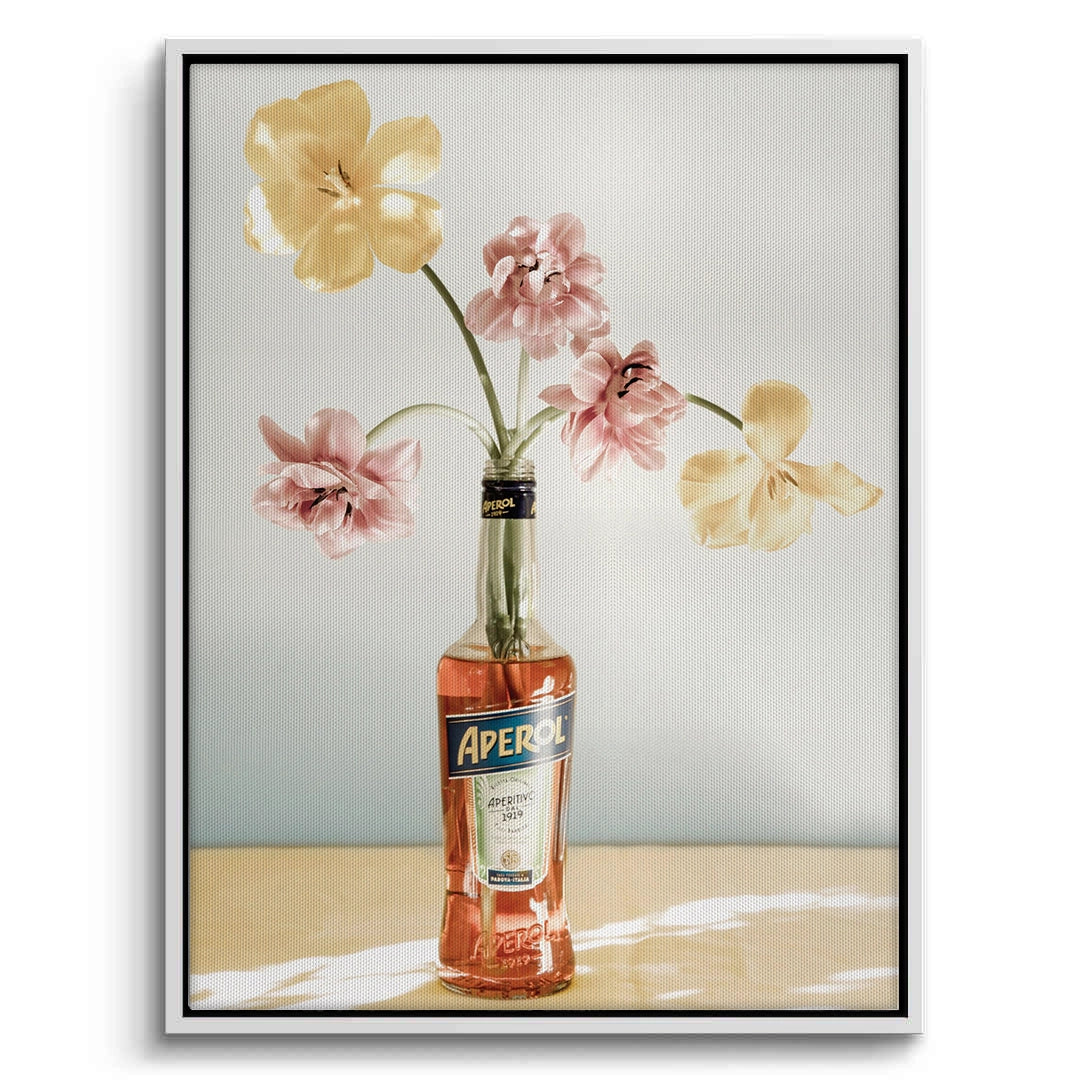 2Aperol Bottle Flower Vase - Canvas
