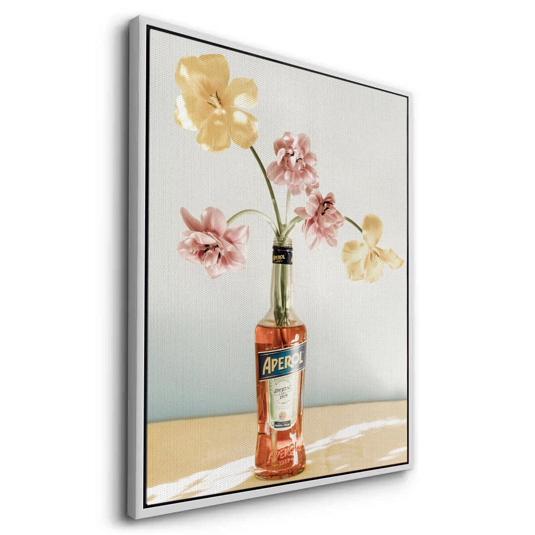 2Aperol Bottle Flower Vase - Canvas