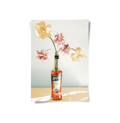 Aperol Bottle Flower Vase - Poster
