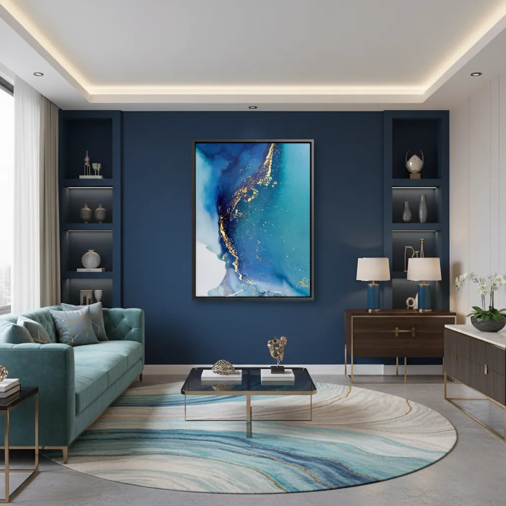Aqua Aura - Canvas - Jasmineart.ae