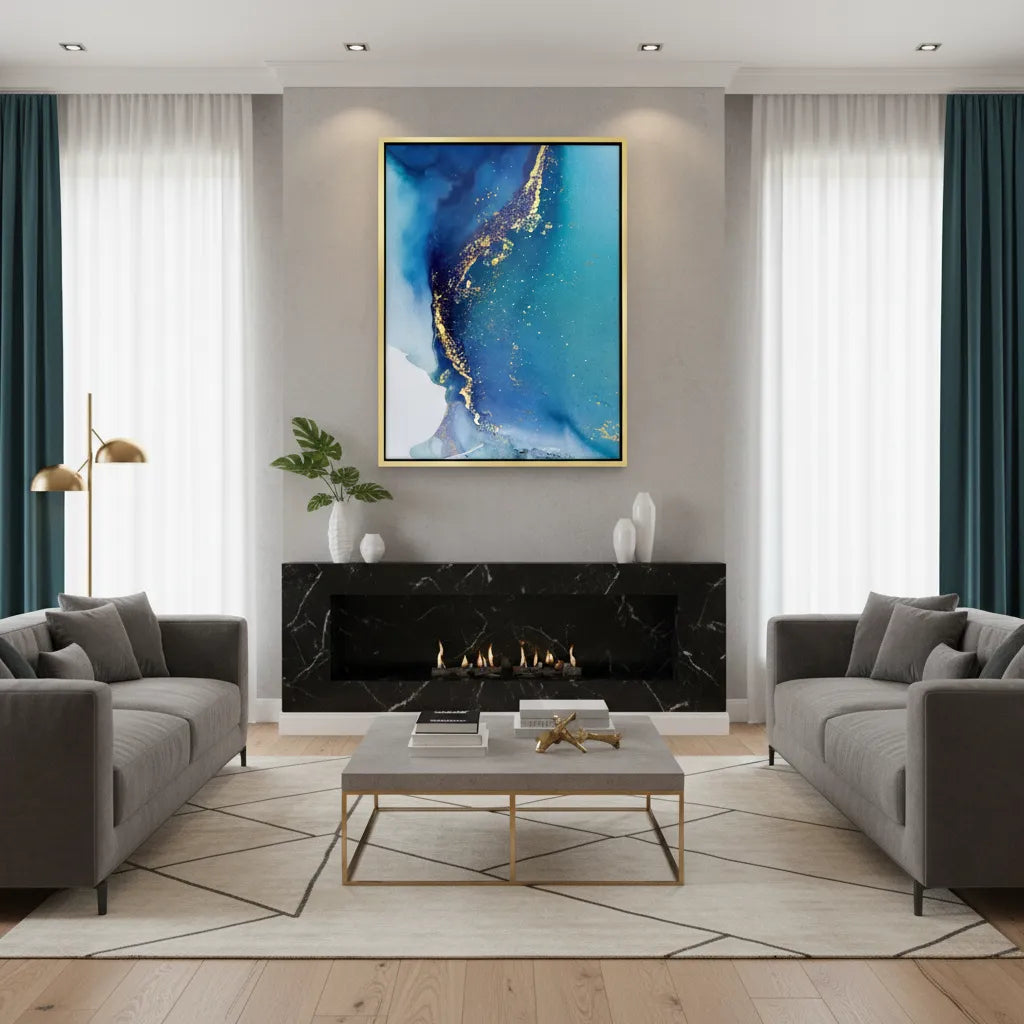 Aqua Aura - Canvas - Jasmineart.ae