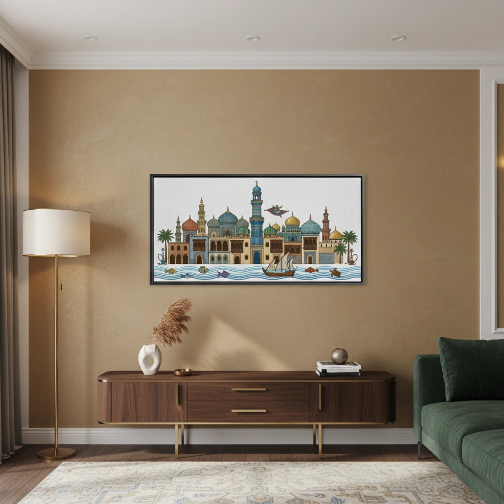 2Arabian Nights Skyline - Canvas