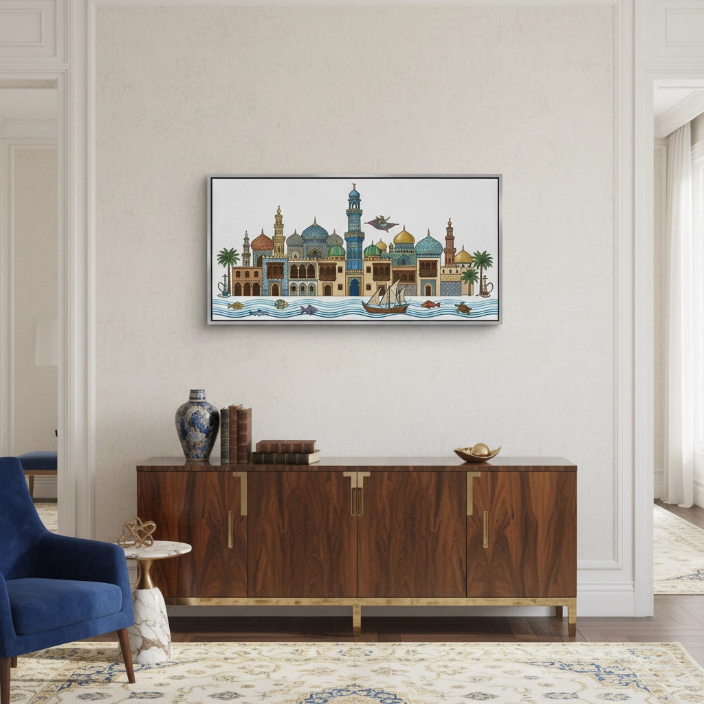 2Arabian Nights Skyline - Canvas
