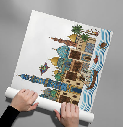 Arabian Nights Skyline - Poster