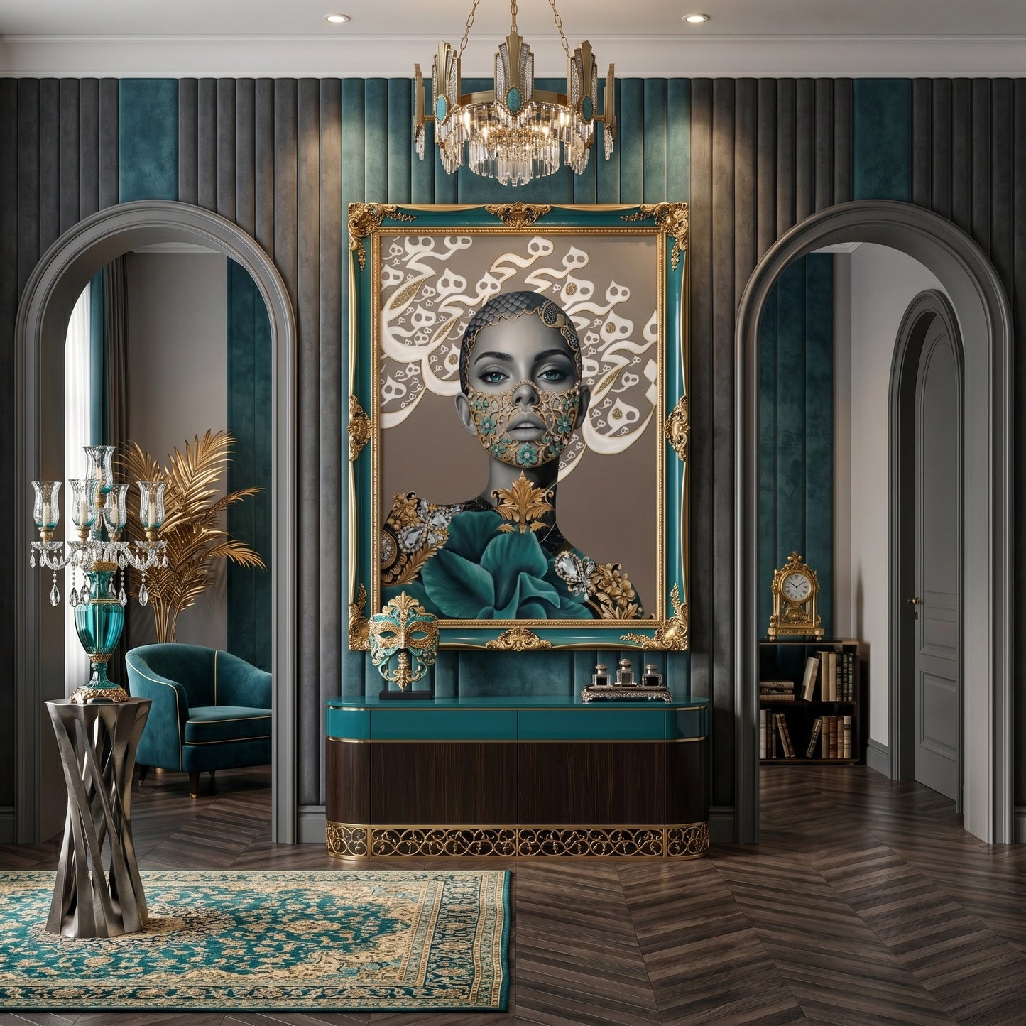 2Arabic Calligraphy Surreal Portrait - Canvas