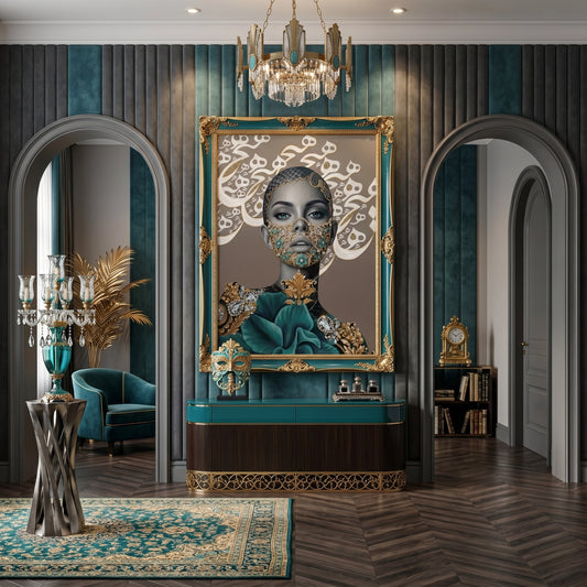 Arabic Calligraphy Surreal Portrait - Canvas