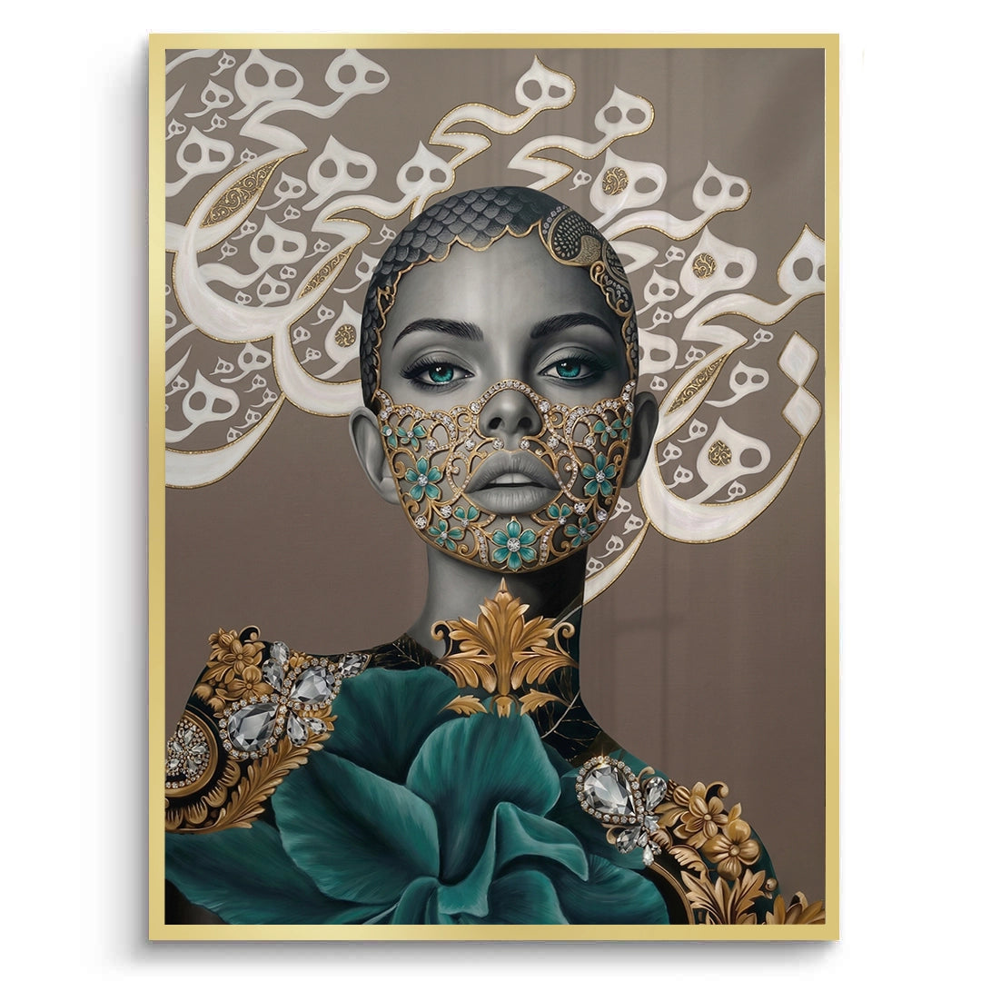 2Arabic Calligraphy Surreal Portrait - Fine Art