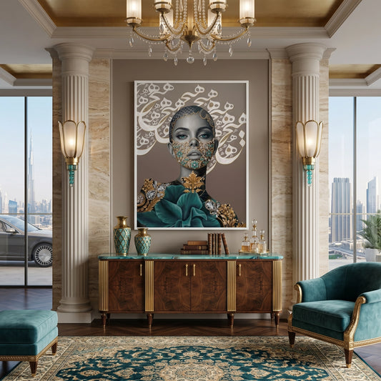 Arabic Calligraphy Surreal Portrait - Fine Art