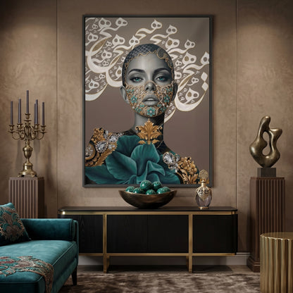 Arabic Calligraphy Surreal Portrait - Fine Art
