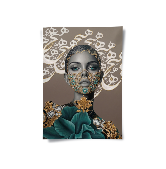 Arabic Calligraphy Surreal Portrait - Poster